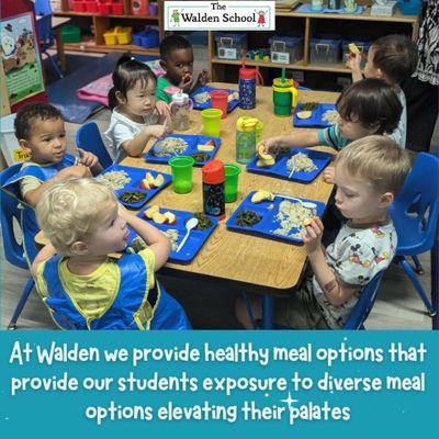 At Walden we provide healthy meal options that provide our students exposure to diverse meal option elevating their palates.