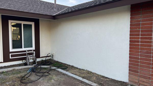 Fixed stucco and new paint