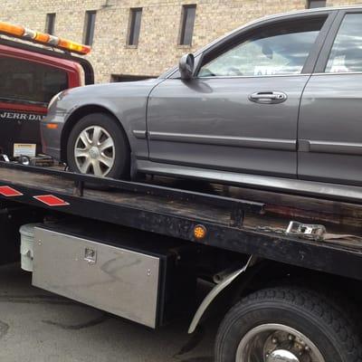 We did ride towing truck to Auto Century