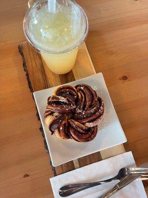 Lavender lemonade and a chocolate babka