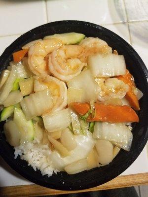 Shrimp with Chinese vegetables