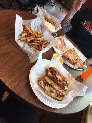 Cheesesteak sub and fresh cut fries!