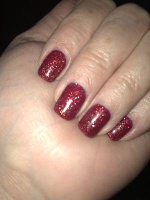 Sparkly gel nails