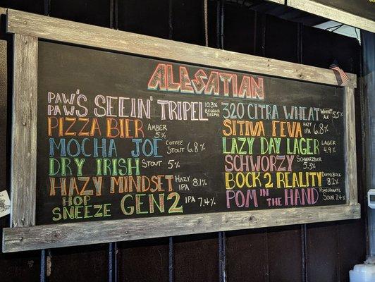 Beer menu 04/20/2023