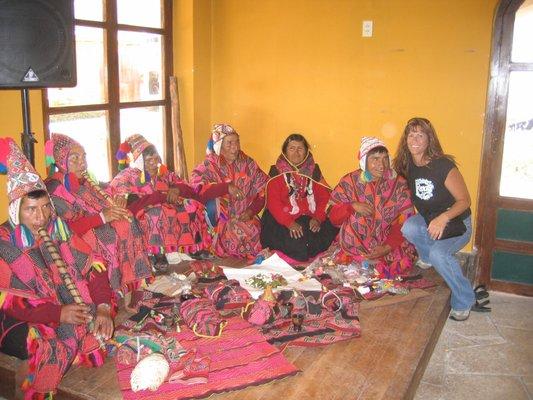 Dani with Shamans in Sacred Valley, Peru