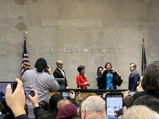 The induction of Judge Evelyn Gong