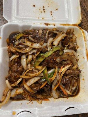 Mongolian beef entree