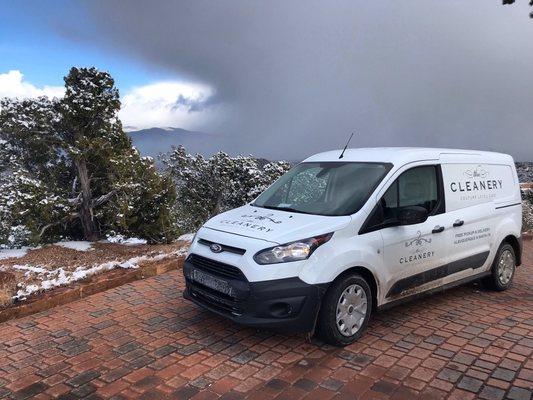 Winter in Santa Fe on our pick up and delivery route.