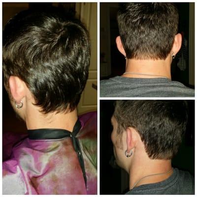 Josh before & after. A nice clean men's cut