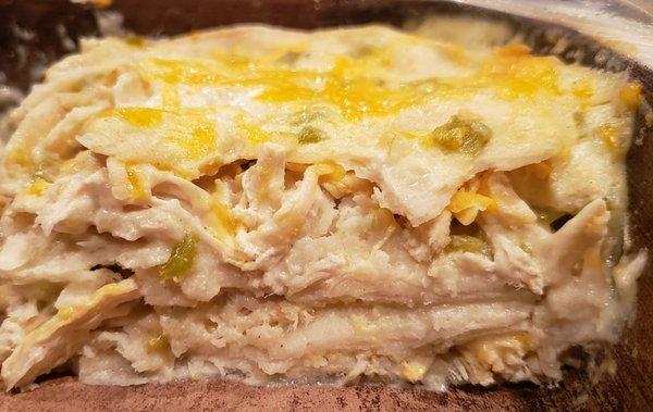 Trisha Yearwood's Chicken Tortilla Casserole. All ingredients except chicken from here.