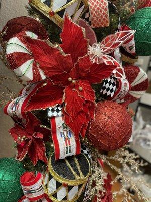 Christmas ribbon, ornaments & more