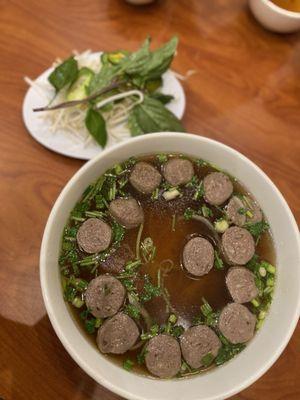 Meatball pho