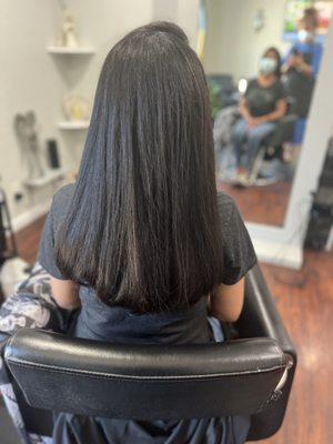 Cut and style long layer on curly hair Down by Nana