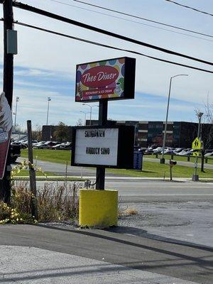 Sign at road