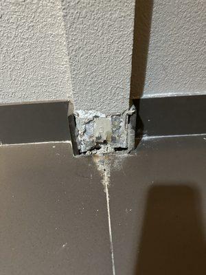 piece of wall missing