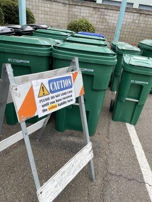 Outside: new green bins