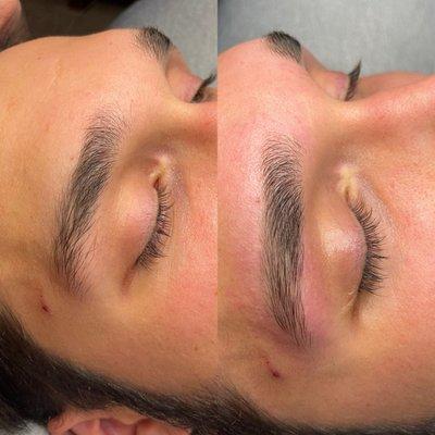 Before & After of Brow Clean up