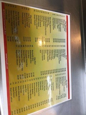 Menu Side 2