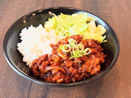 Spicy pork bowl