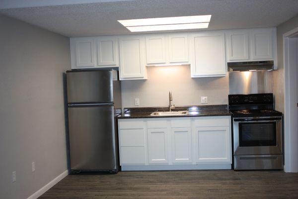 Freshly remodeled kitchen with new appliances and cabinets!