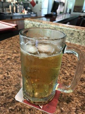 That's ice floating on top of that draft beer. Probably the coldest beer in the Ozarks, and under new owners, the hours are now consistent.