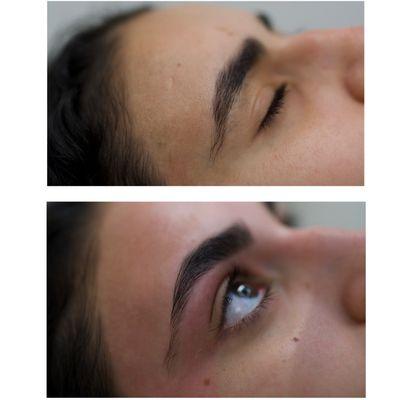 Eyebrow waxing before and after!