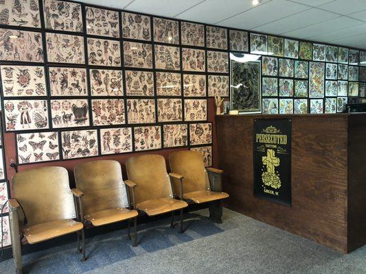 We are happy to present to you the new lobby at Persecuted Tattoo.