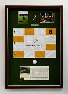 The Frame And Art Shop can take your golf memorabilia and create a showcase shadowbox to admire for generations to come.