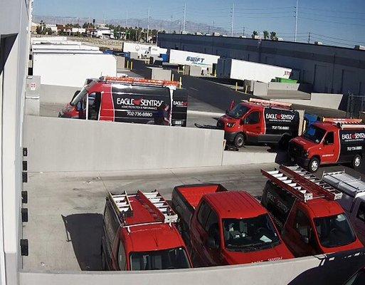 Service trucks ready for action!