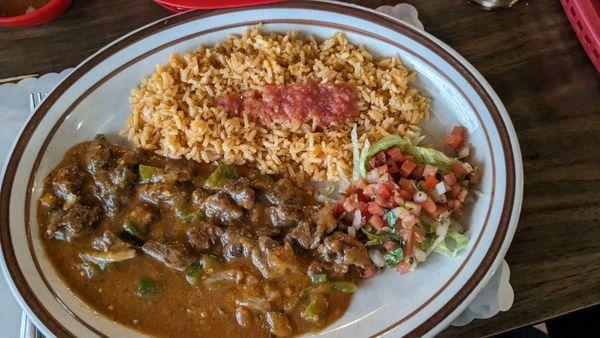 Chilli Colorado Plate with Slow cooked beef and chili sauce.