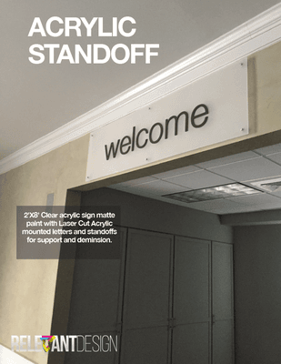 Large Acrylic Sign with Standoff