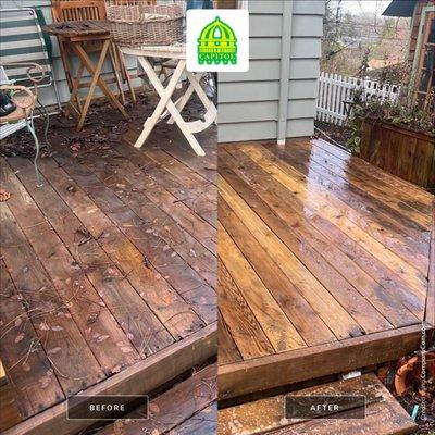 Deck, before and after.