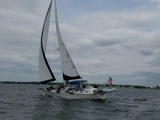 Island Girl Underway Blue Crab Chesapeake Sailing Charters Rock Hall, Md.