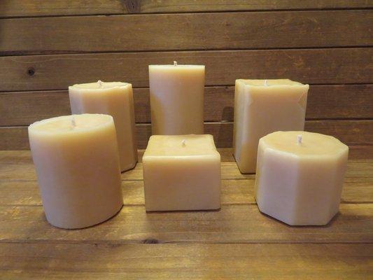 Pure Beeswax unscented votive candles