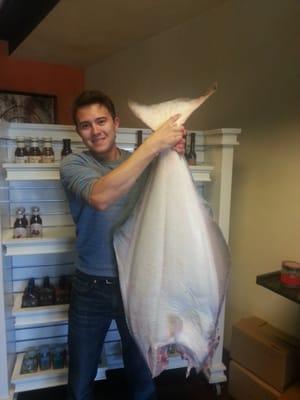 Fresh flown in Alaska halibut