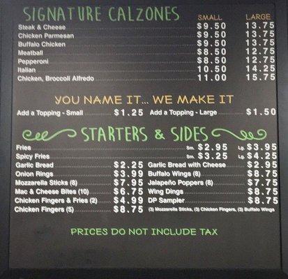 2018 menu board.