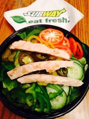 Gemway's oven roasted chicken breast & veggie salad (gemtastic, healthy, & fresh salad for $6)