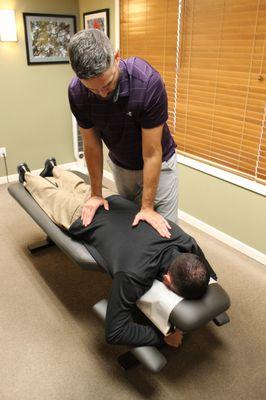 Chiropractic adjustment at Quality Life Chiropractic & Massage in Rochester, MN.