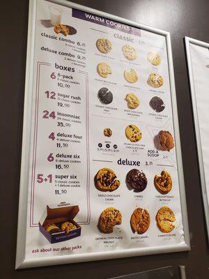 Cookie menu