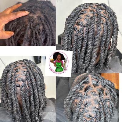 Locs retwist