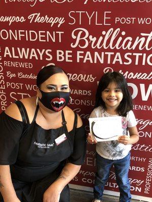 A little girls first haircut is a special moment and we capture it with a clip of hair and a certificate to remember the date.