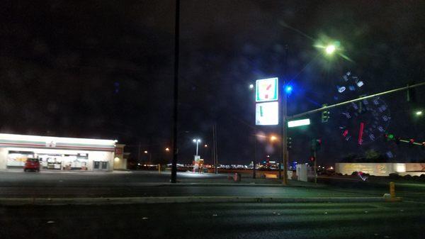 Oh Thank Heaven for this Las Vegas Strip view from 7-Eleven.