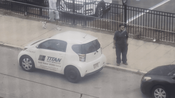 Titan Pest Services employee smoking caught on camera