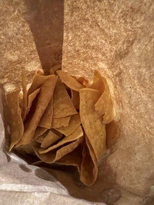 We got a bag of chips with our delivery order.