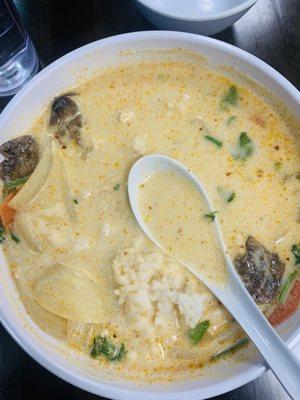 Tom Kha Soup with rice