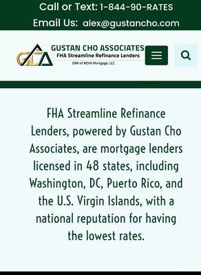 FHA BAD CREDIT LENDERS is a wholly owned subsidiary company of Gustan Cho Associates