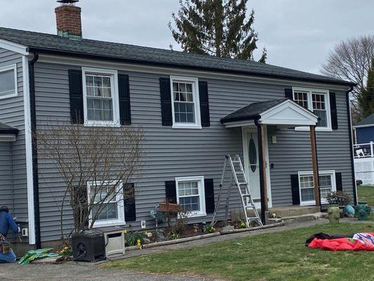 New Black Seamless K Style Gutters in Milford CT