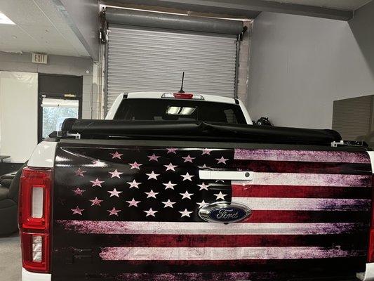 This is a wrap job we did on the back of a truck.