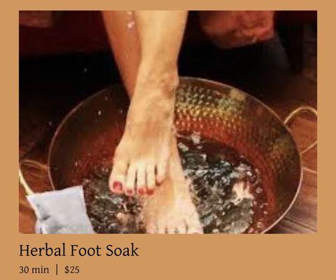 Even our herbal foot soaks are custom.