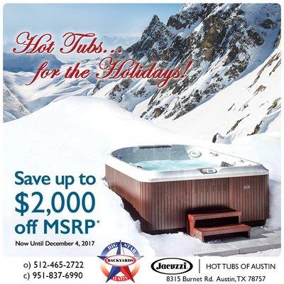 Hot Tubs for the Holidays - Jacuzzi Hot Tubs Austin